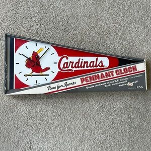 Rare Vintage St. Louis Cardinals Pennant Clock
